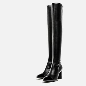 Zara Black OTK Boots